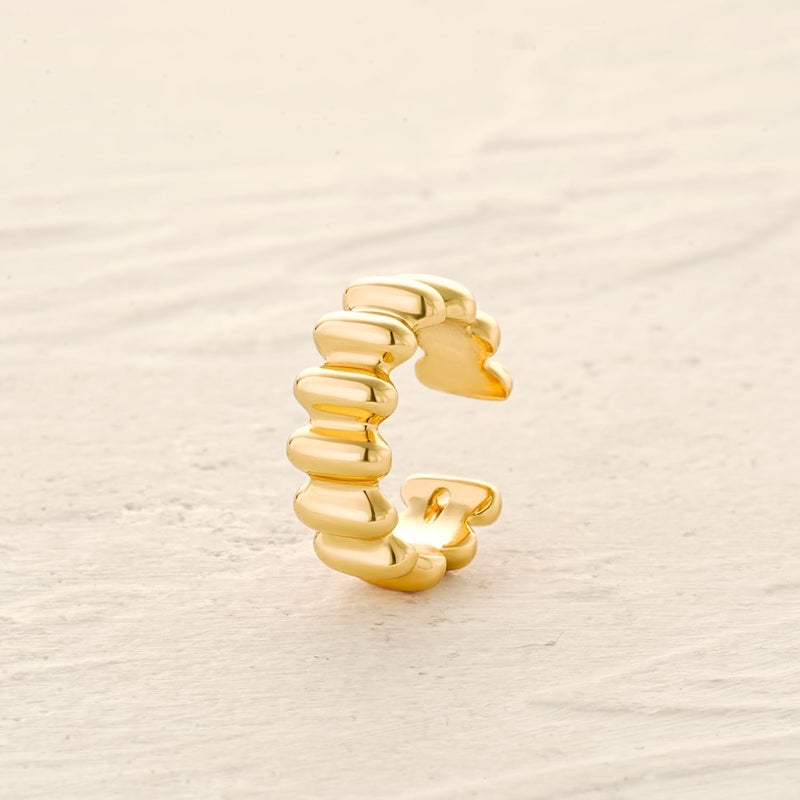 MYEARS Women Ear Cuff Earring Gold Non Pierced Ear Cartilage Clip on Wrap Hoop 14K Gold Filled Tiny Boho Beach Simple Minimalist Delicate Handmade Hypoallergenic Jewelry Gift-Sold as Single/Pair - Image 5